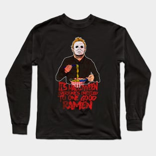 mikey eat ramen Long Sleeve T-Shirt